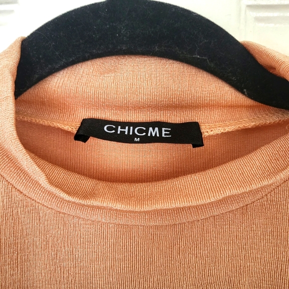 Long sleeve bodysuit & drawstring ruched skirt set sz Medium - Picture 3 of 4